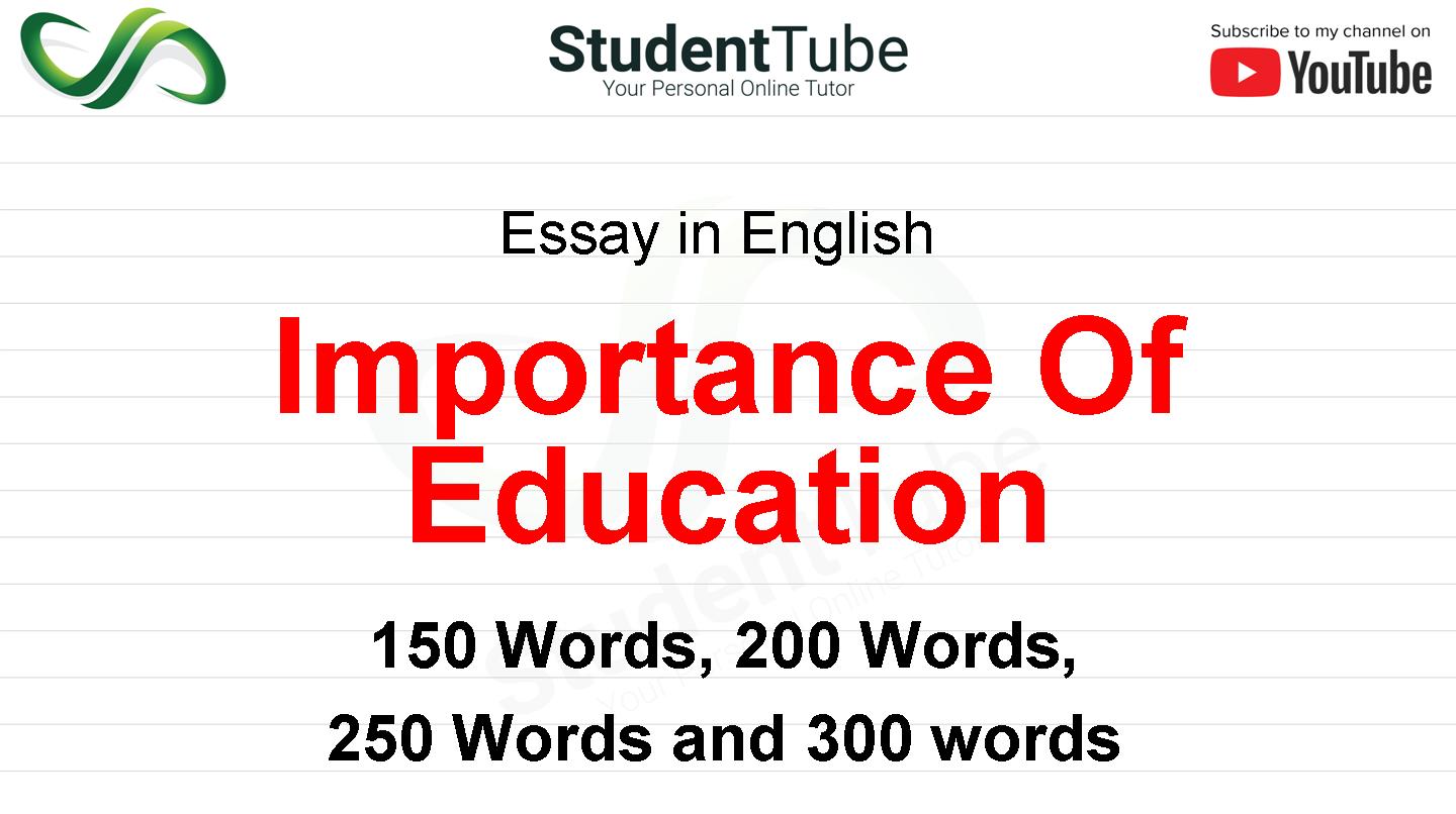 write an article for publication on the importance of education