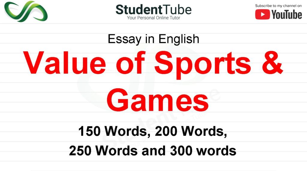 essay on value of games and sports for class 10