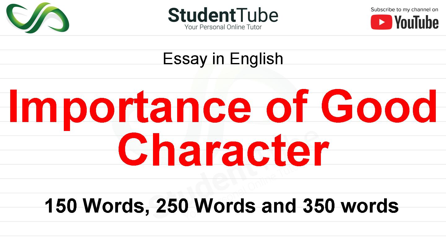 essay about having good character