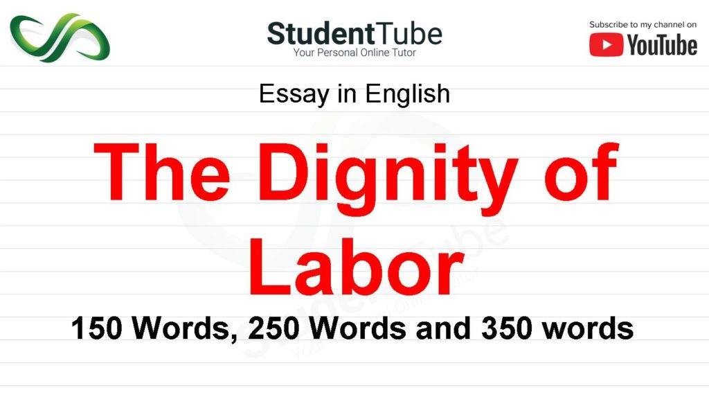 The Dignity of Labor