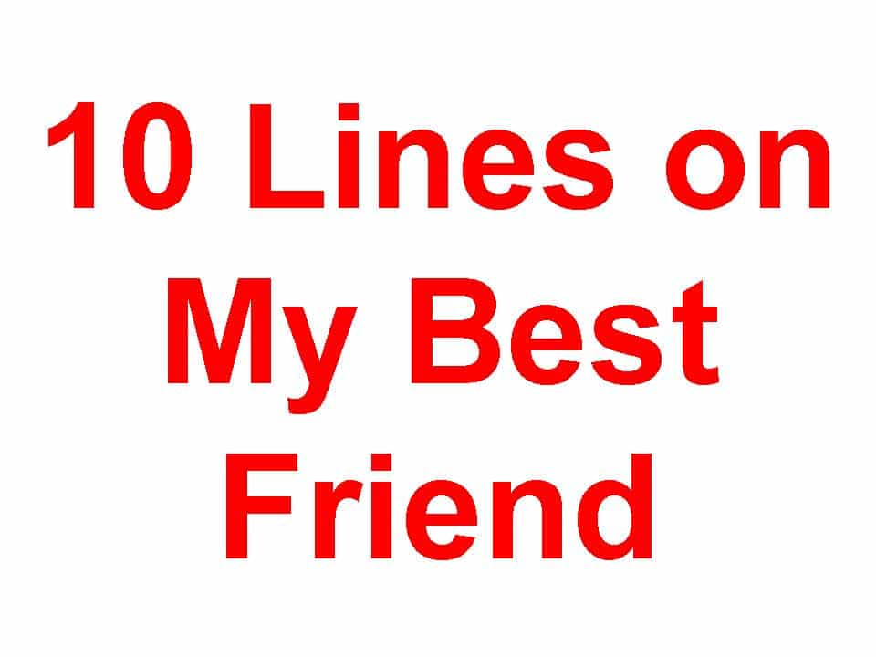 10 Lines on My Best Friend