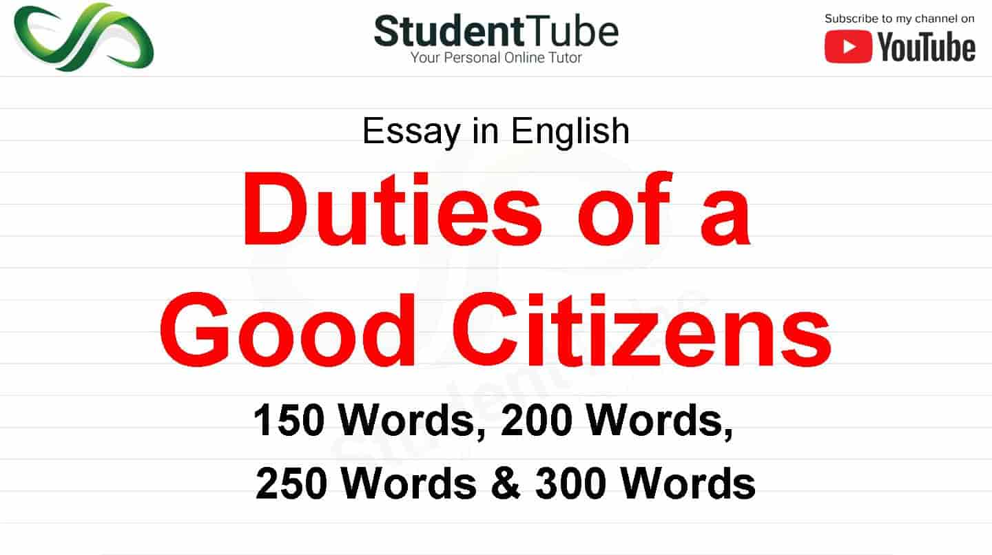 what is a good citizen essay