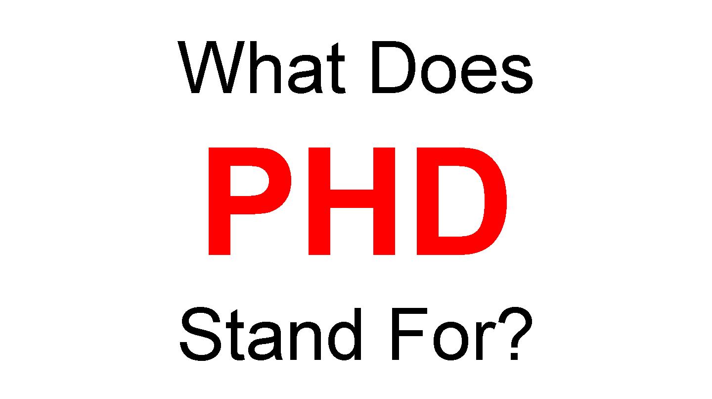 what does the word phd mean