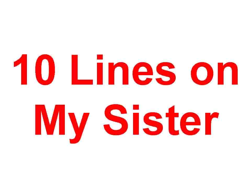 10 Lines on My Sister