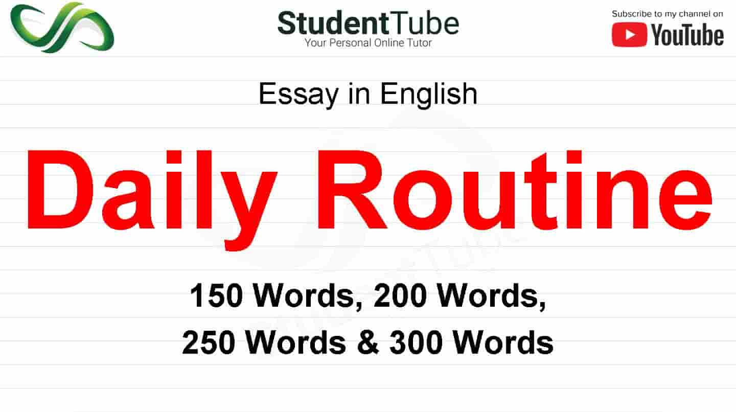 essay writing on daily routine