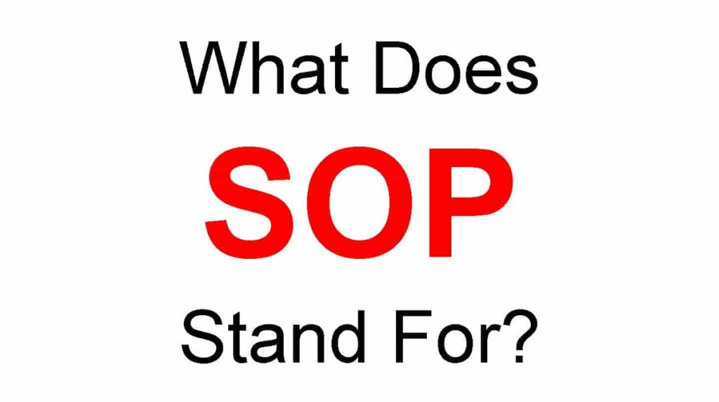 SOP Full Form – What Does SOP Stand For?