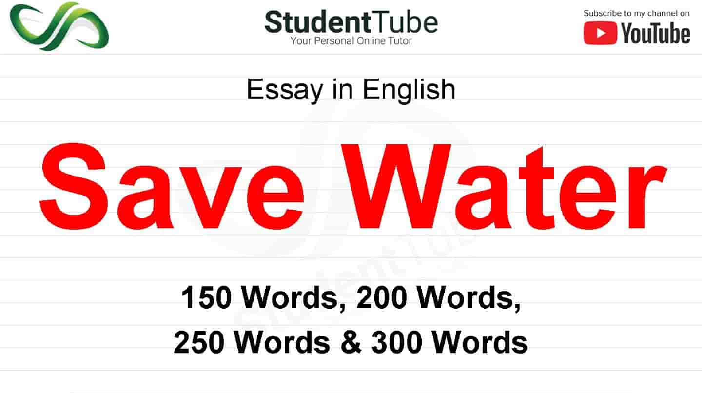 essay on save water in 150 words
